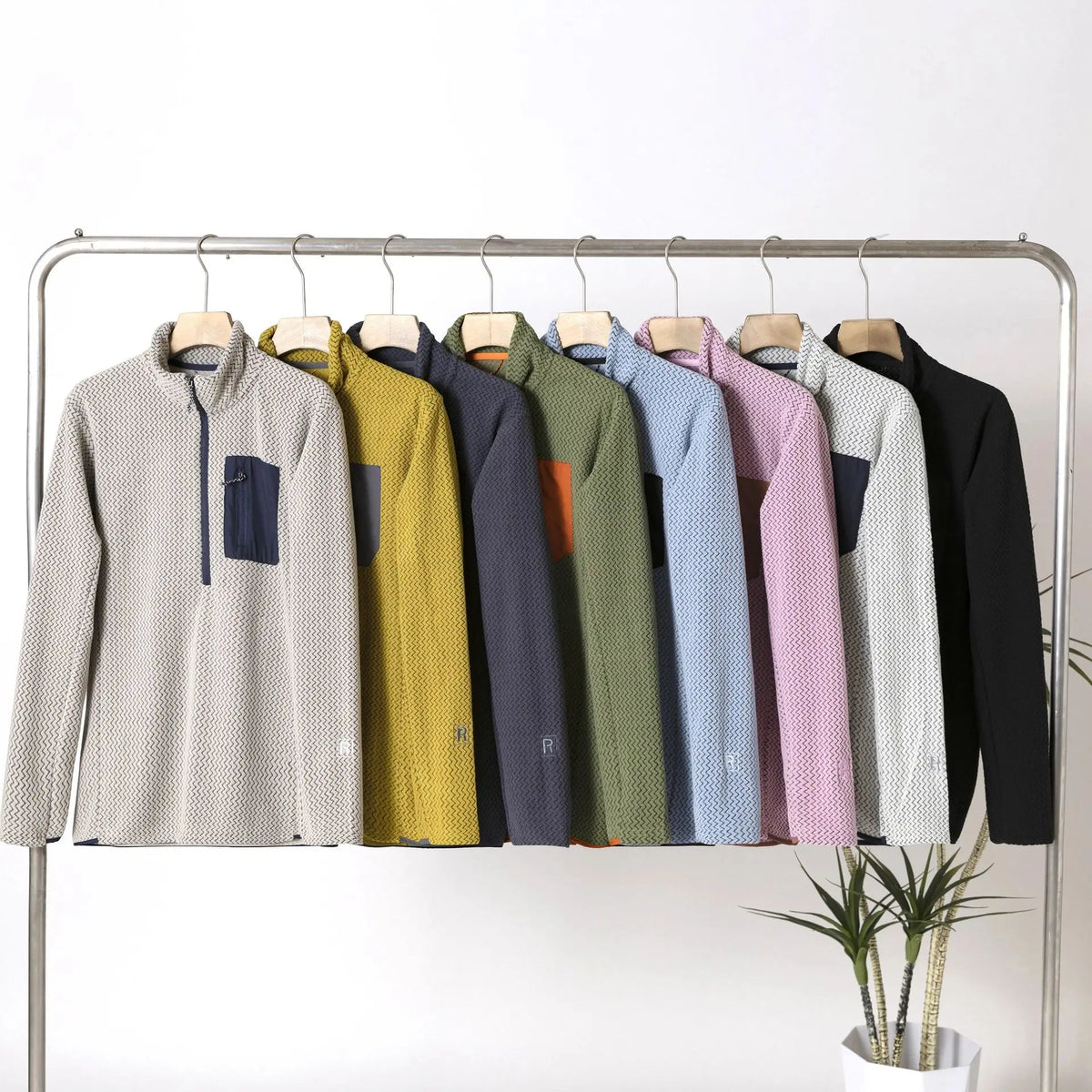 Polaire demi-zip unisexe